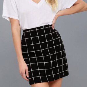H&M Mini Black Grid Skirt